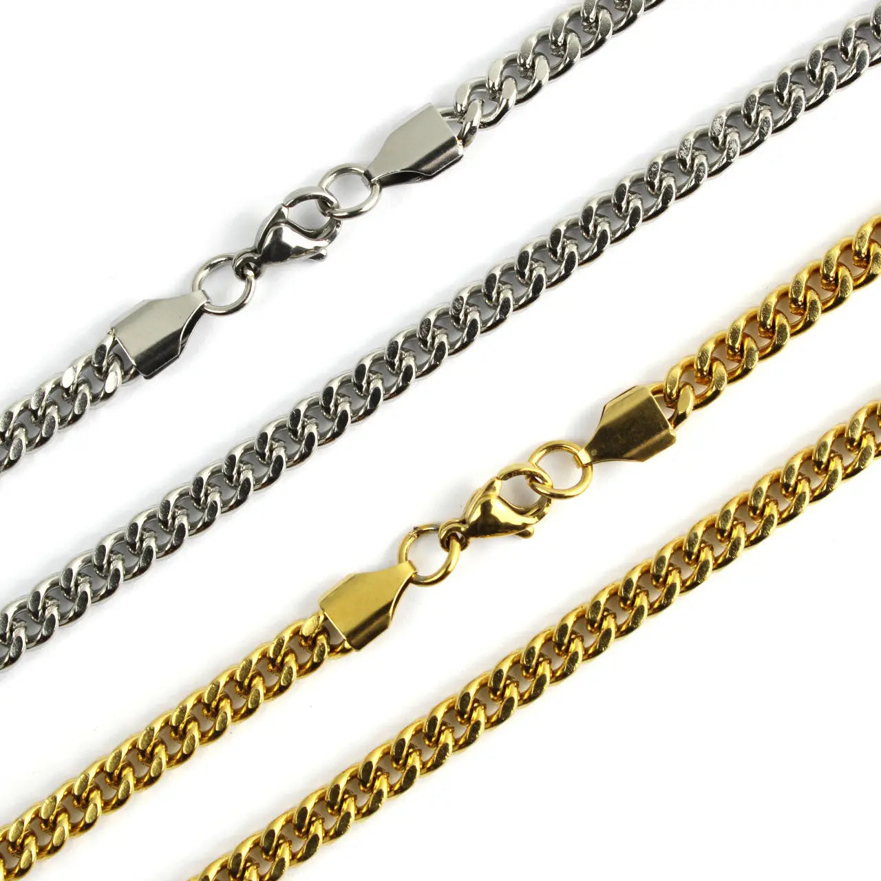 4mm Classic Cuban Chain | 18" / 45.7cm / 14k White Gold Plated - The Icetruck