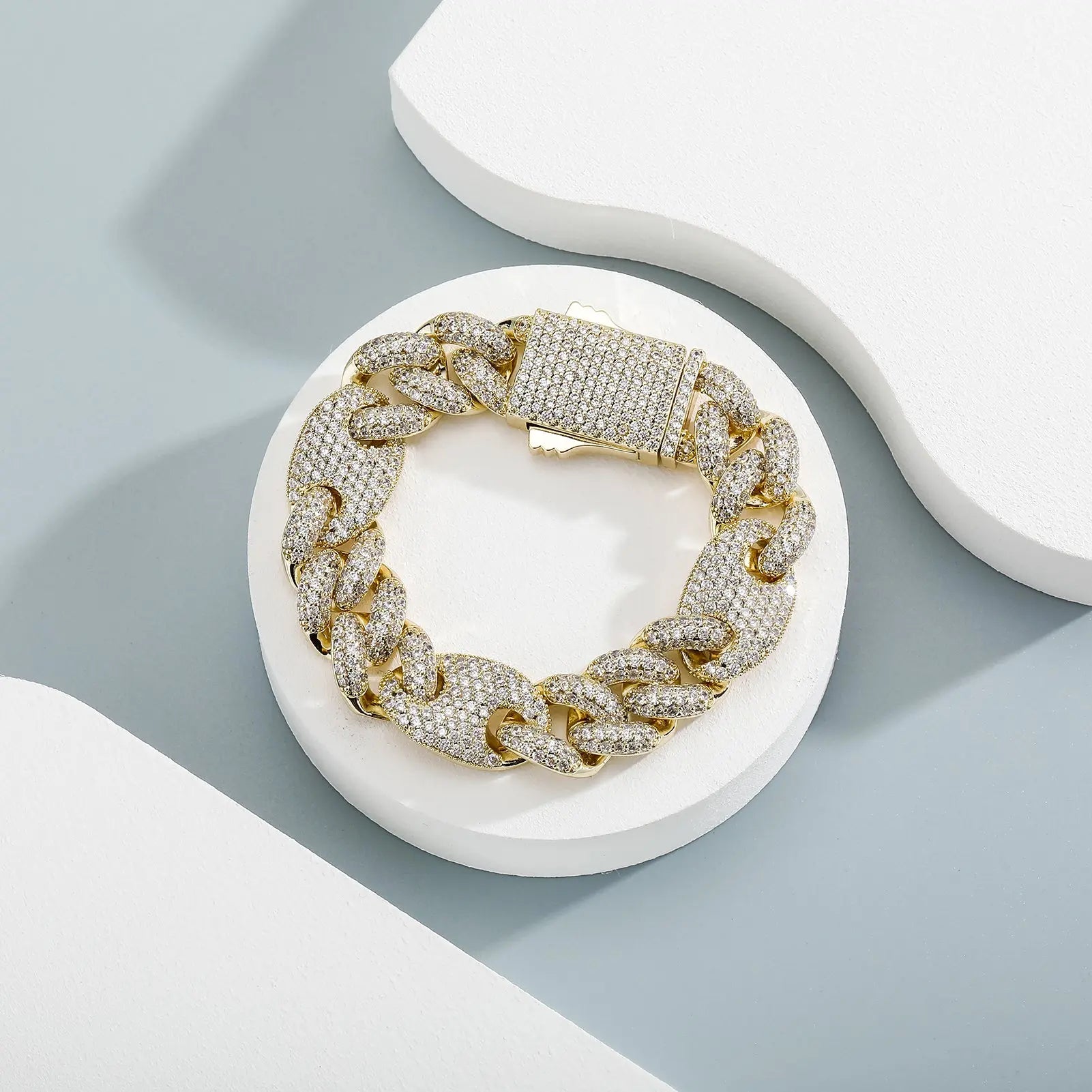 20mm Miami Cuban G-Link Bracelet in Yellow Gold   The Icetruck