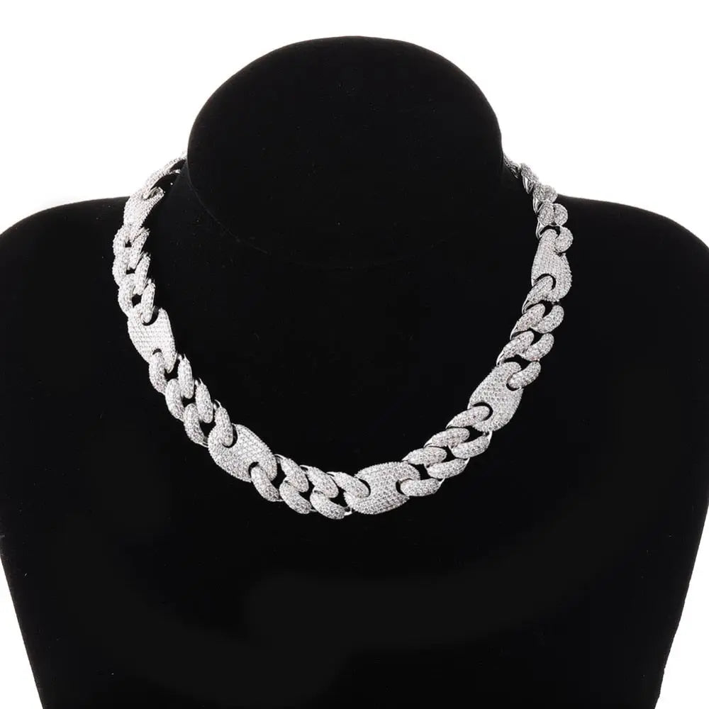 20mm Miami Cuban G-Link Chain in White Gold | - The Icetruck