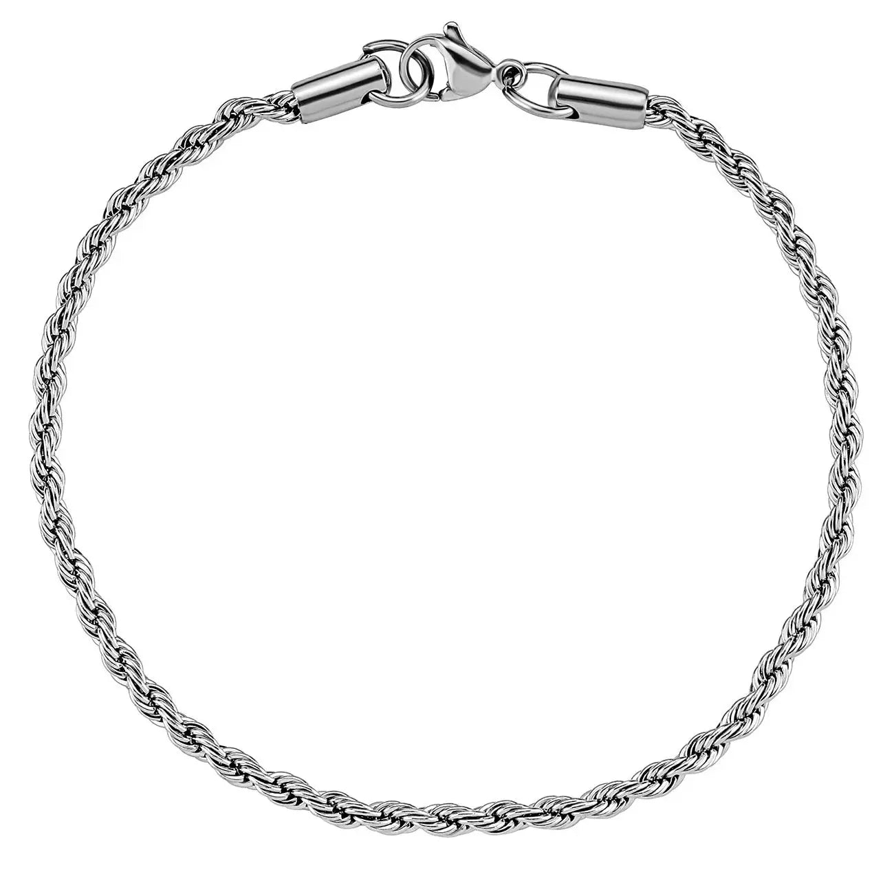 3mm Rope Bracelet in White Gold 922.8cm  The Icetruck