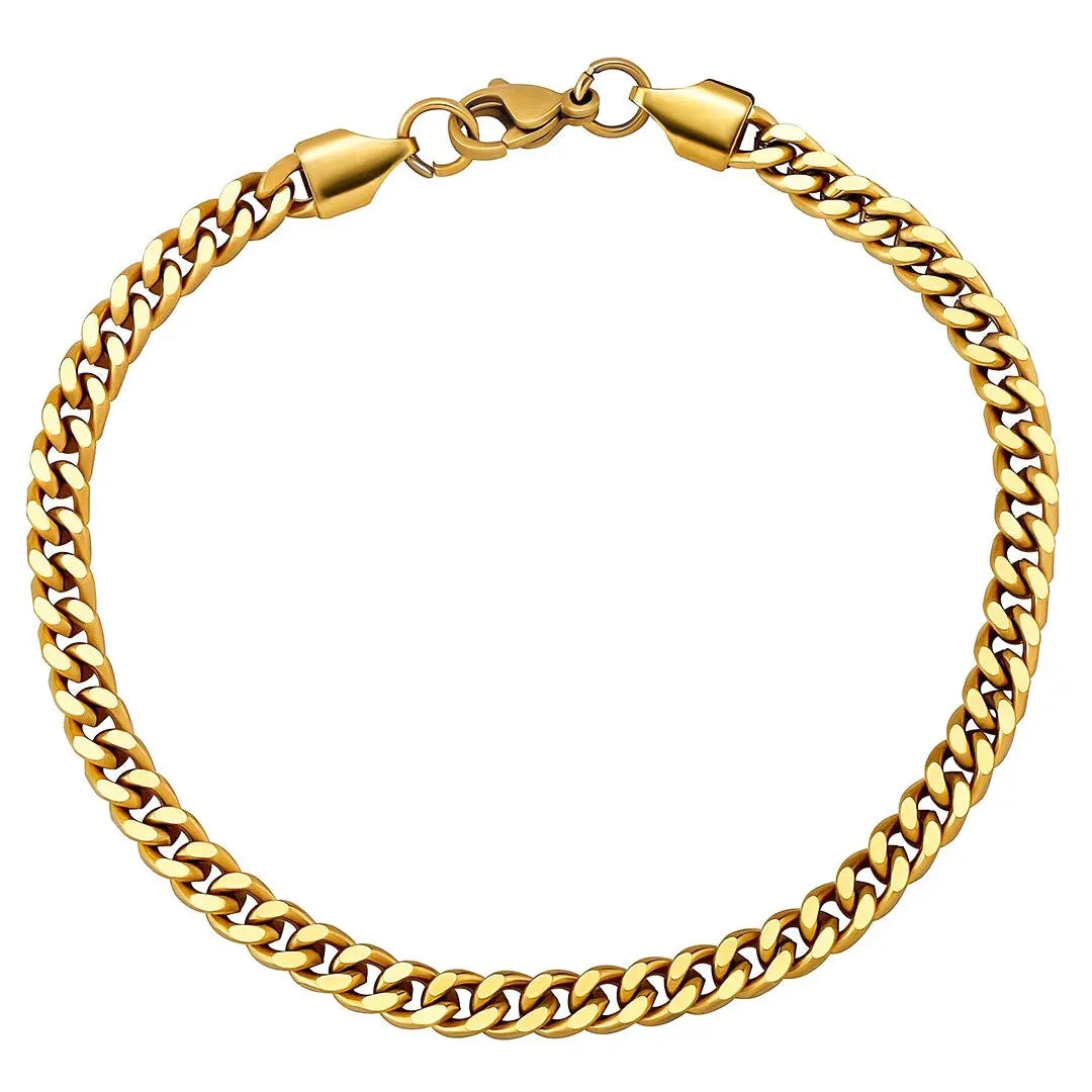 4mm Miami Cuban Bracelet in Yellow Gold 922.8cm The Icetruck