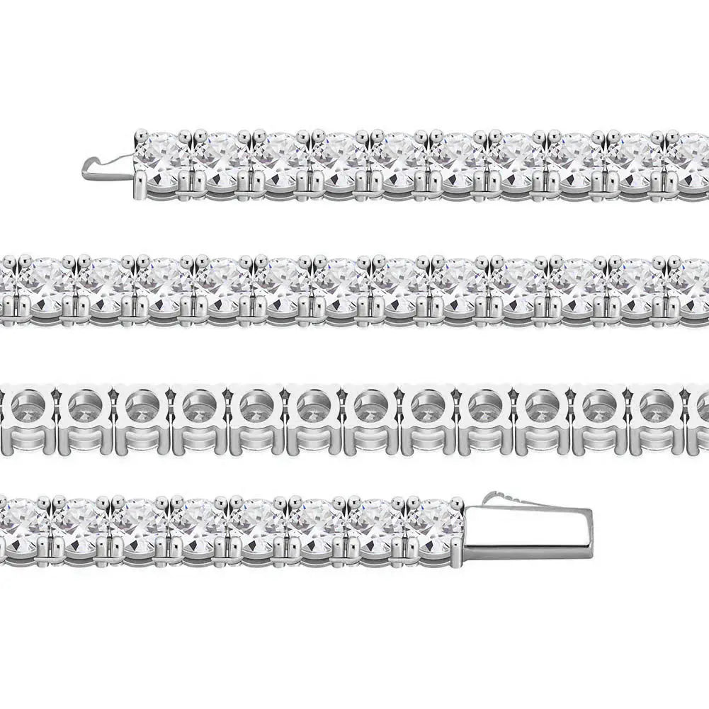 4mm Round Cut Tennis Bracelet in White Gold | - The Icetruck