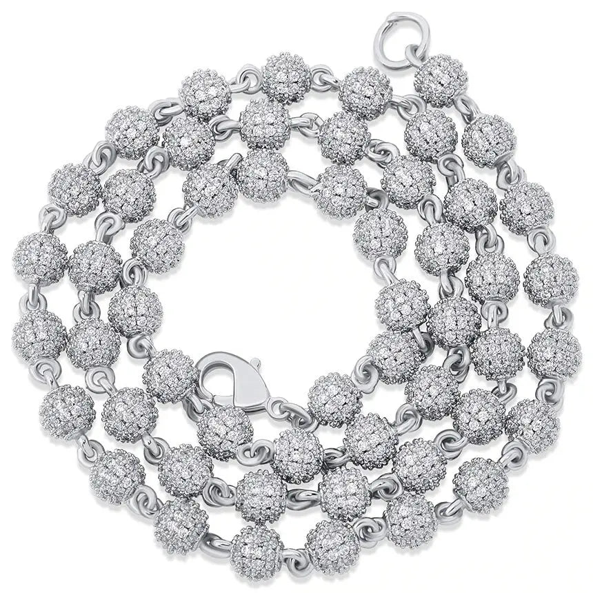 6mm Diamond Beads Chain in White Gold 2050.8cm  The Icetruck