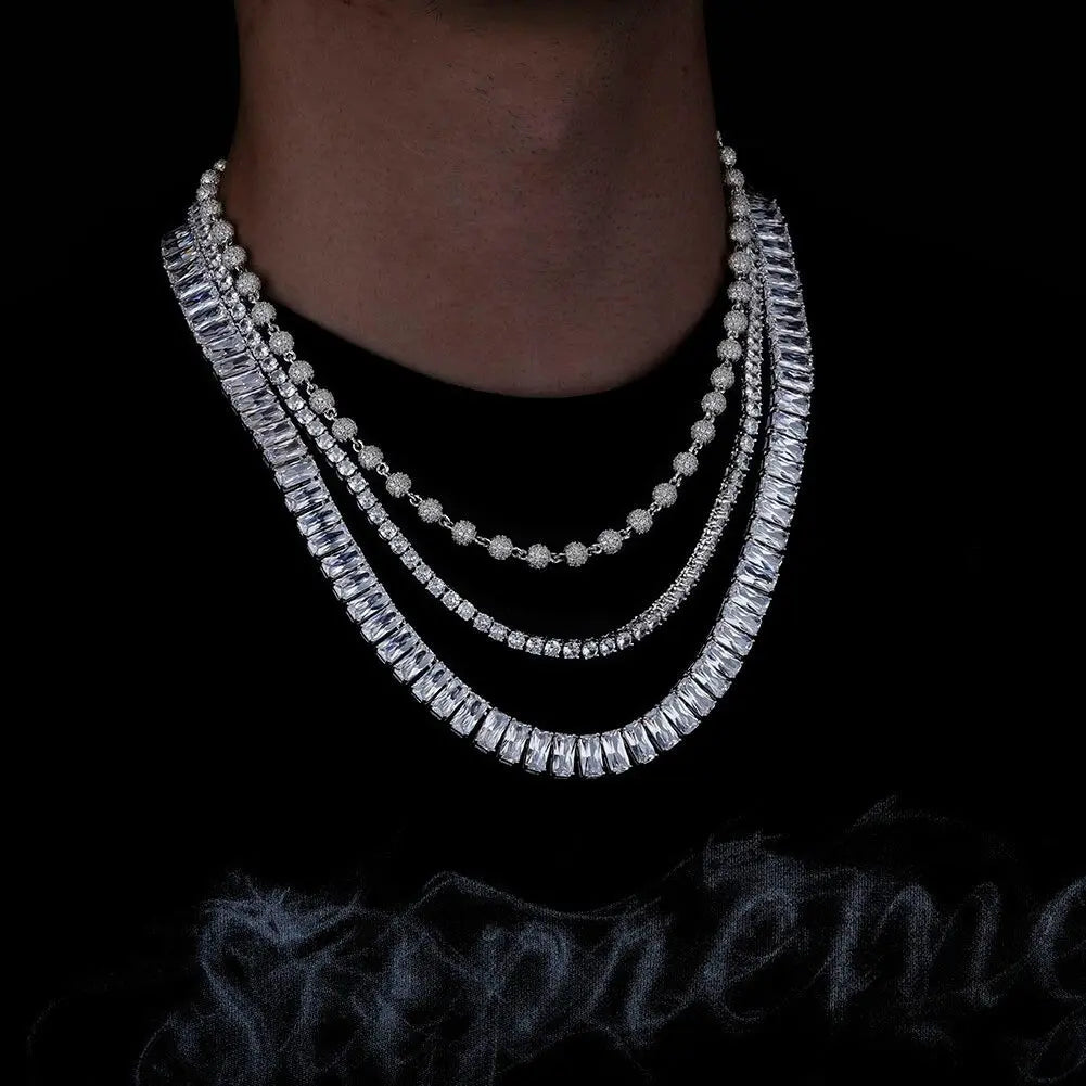 6mm Diamond Beads Chain in White Gold | - The Icetruck