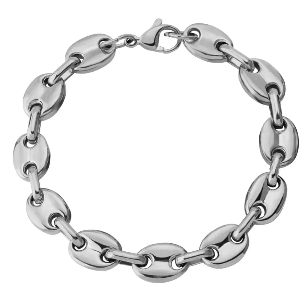 8mm G-Link Bracelet in White Gold | 7" / 17.8cm - The Icetruck