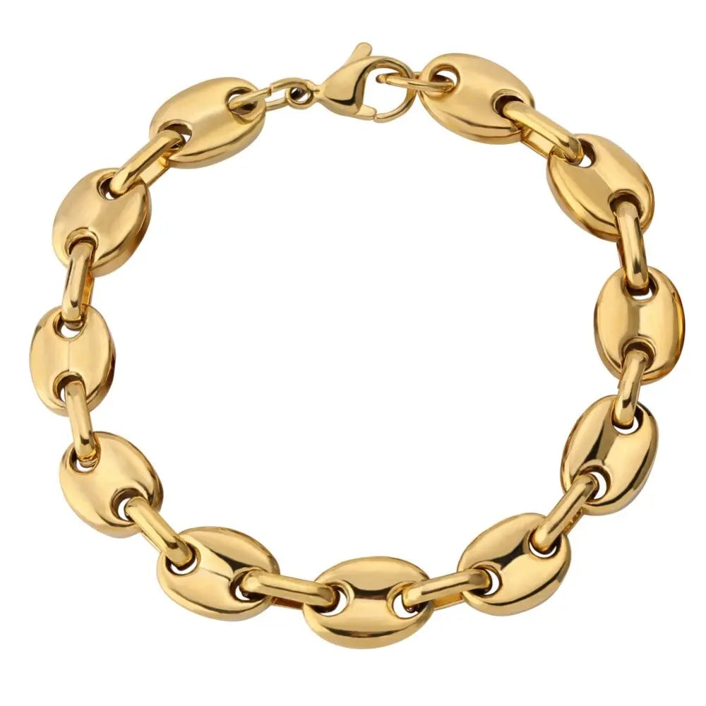 8mm G-Link Bracelet in Yellow Gold | 7" / 17.8cm - The Icetruck