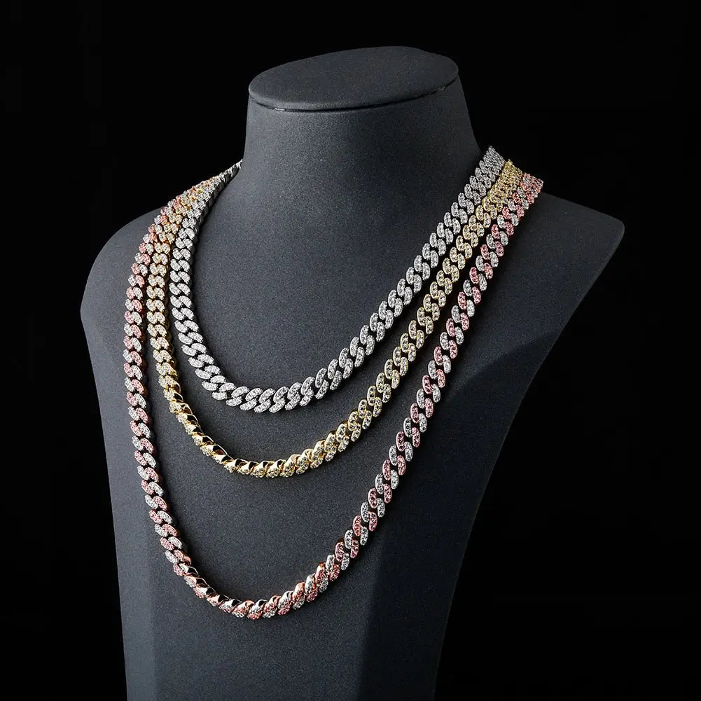 8mm Micro Cuban Link Chain in White Gold | - The Icetruck