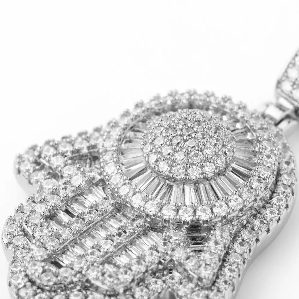 Baguette Diamond Hamza Pendant | - The Icetruck