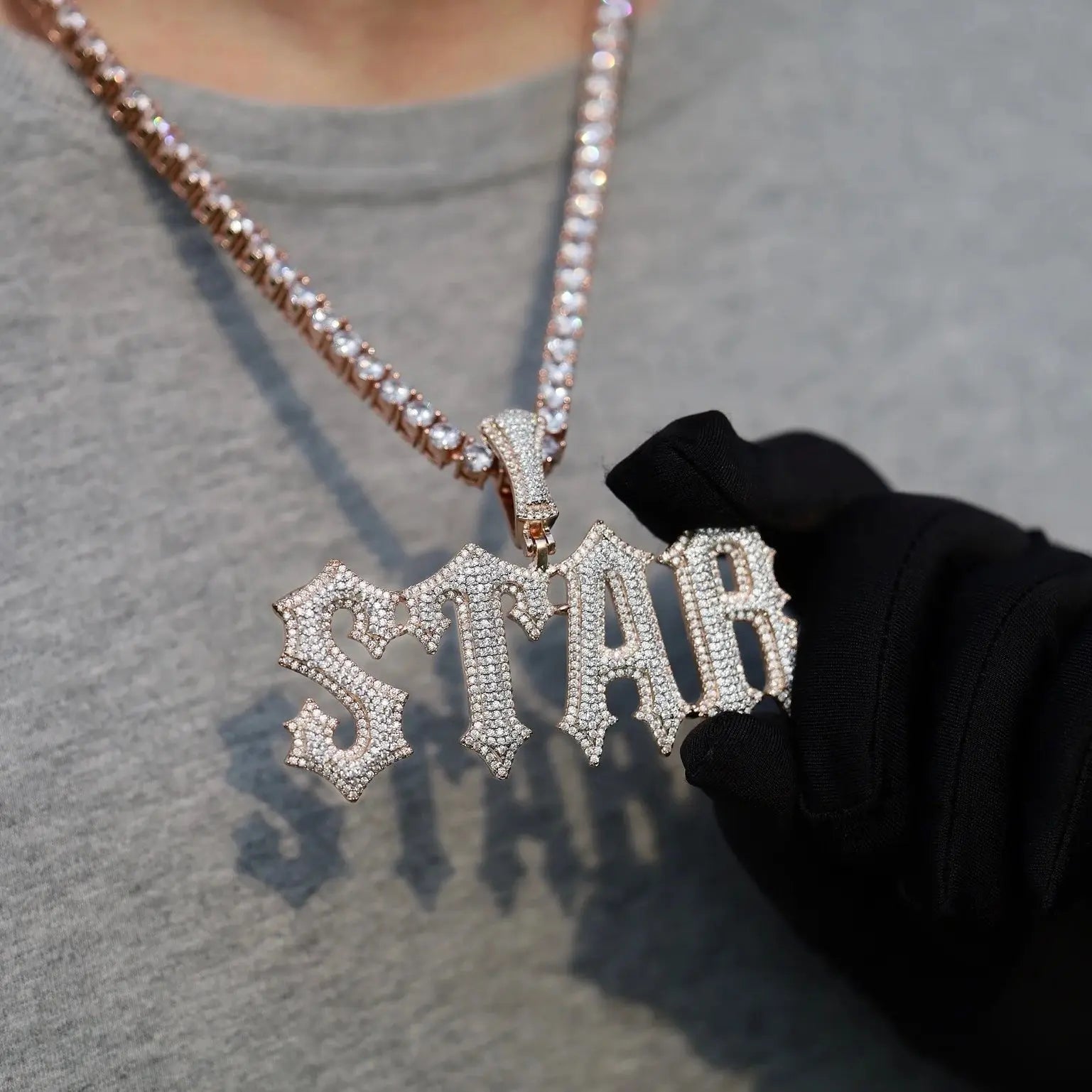 Custom 2-Tone Trap Font Pendant   The Icetruck