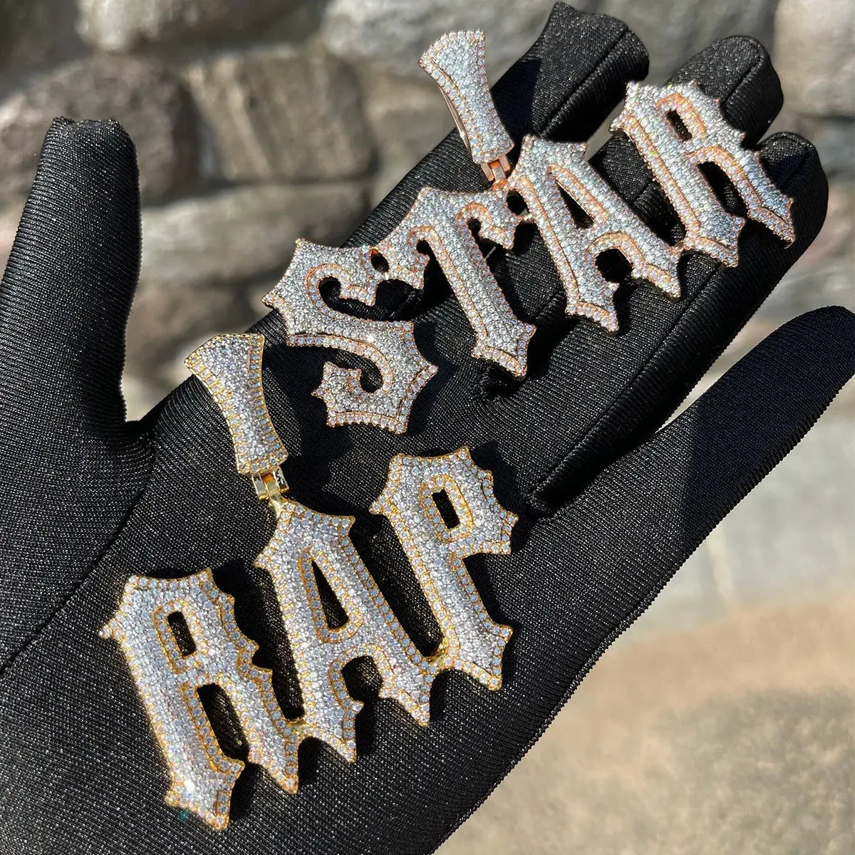 Custom 2-Tone Trap Font Pendant | - The Icetruck
