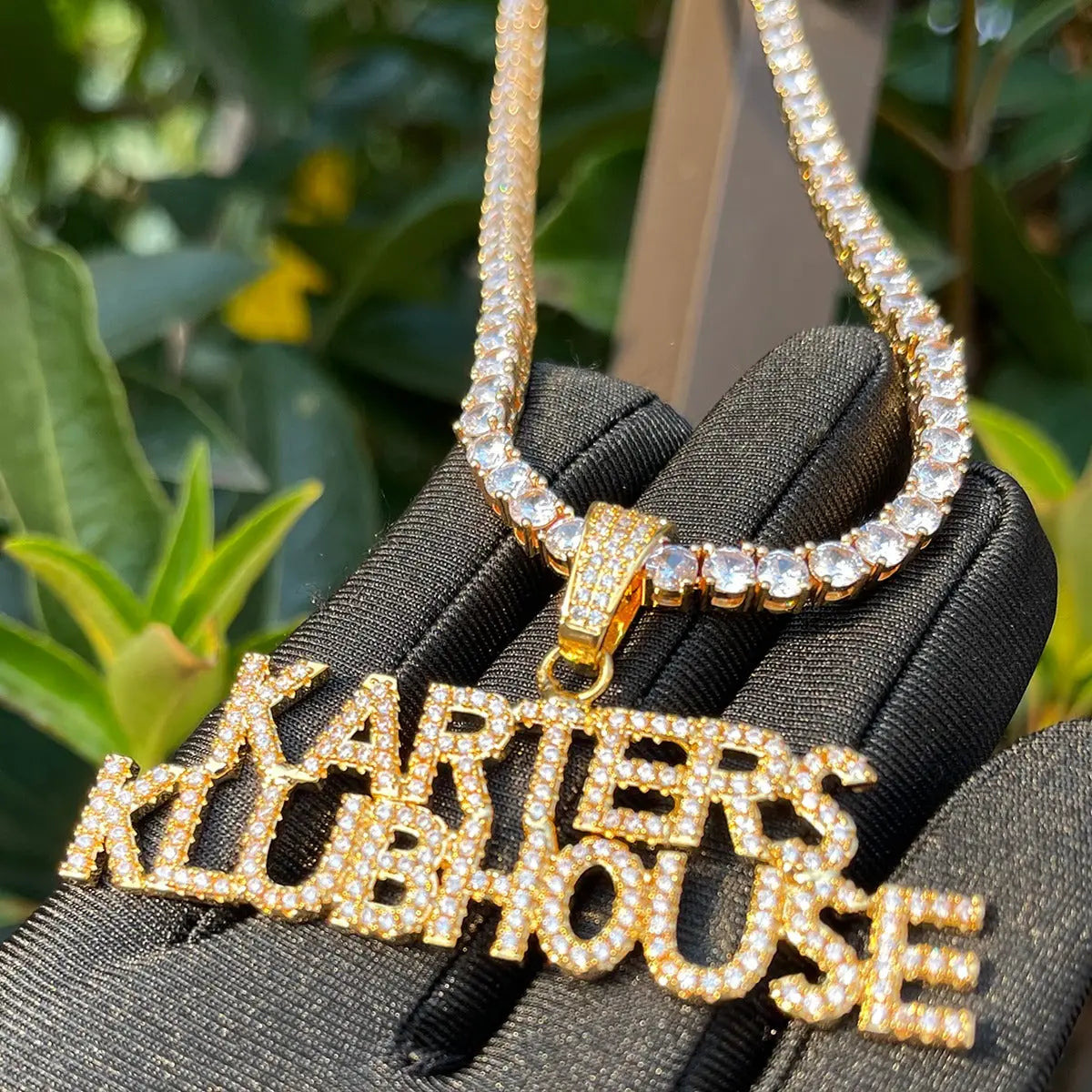 Custom Diamond Micro Font Pendant   The Icetruck