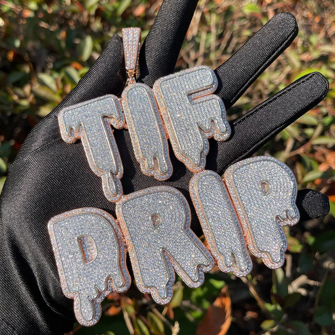 Custom Dripping Bubble Font Pendant The Icetruck