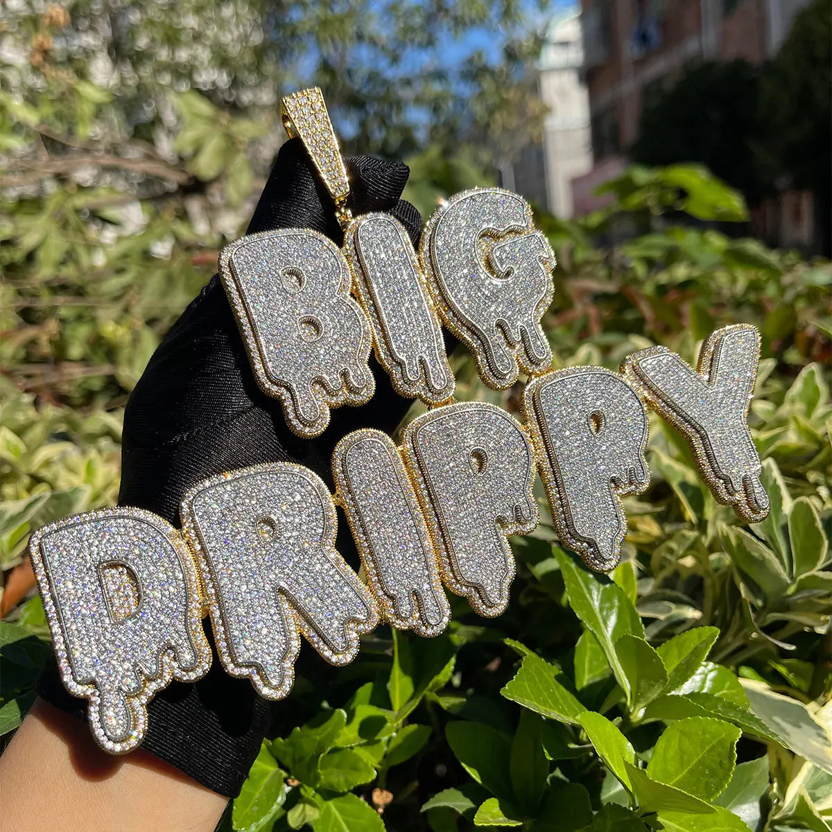 Custom Dripping Bubble Font Pendant The Icetruck