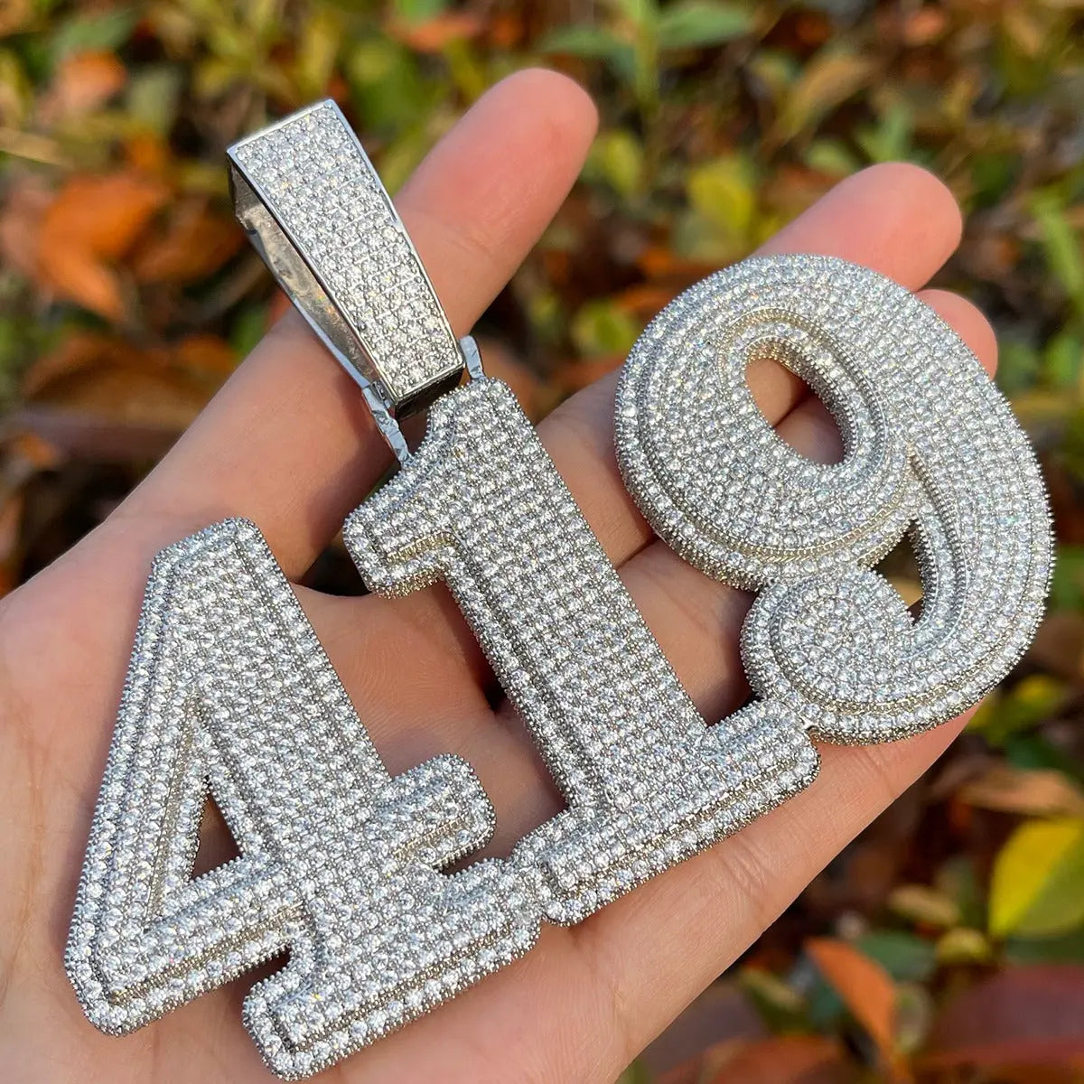 Custom Iced Out Retro Number Pendant | - The Icetruck