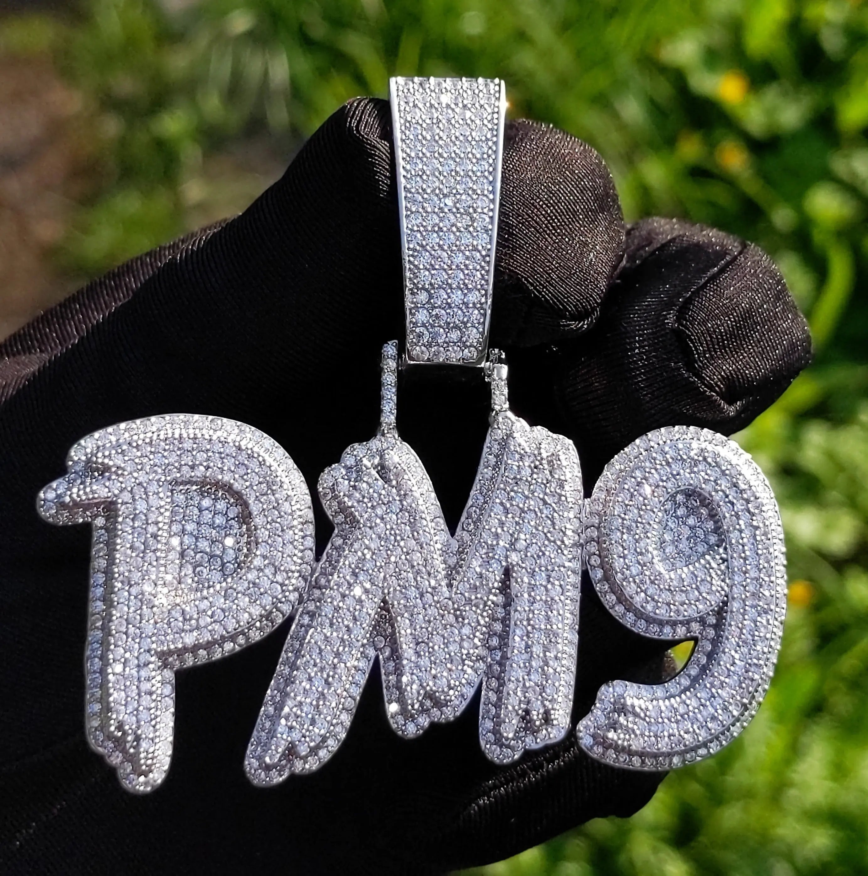 Custom Layered Brush Font Pendant   The Icetruck