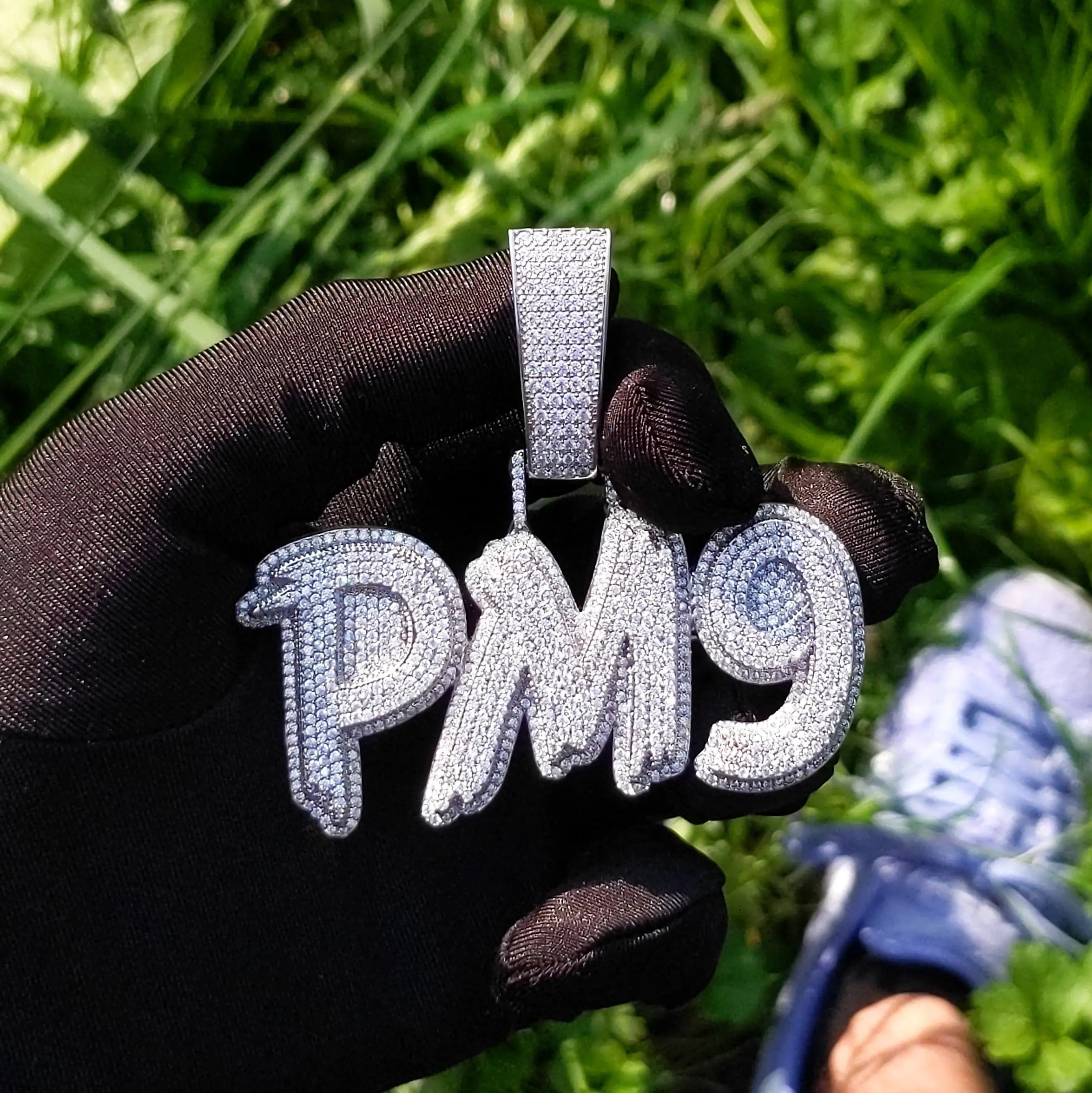 Custom Layered Brush Font Pendant   The Icetruck