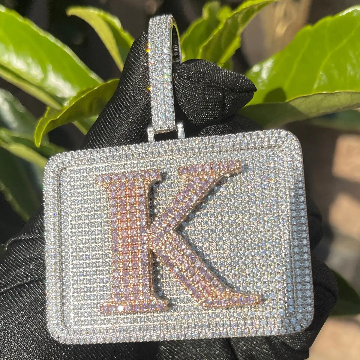 Custom Rectangle Nameplate Pendant | - The Icetruck