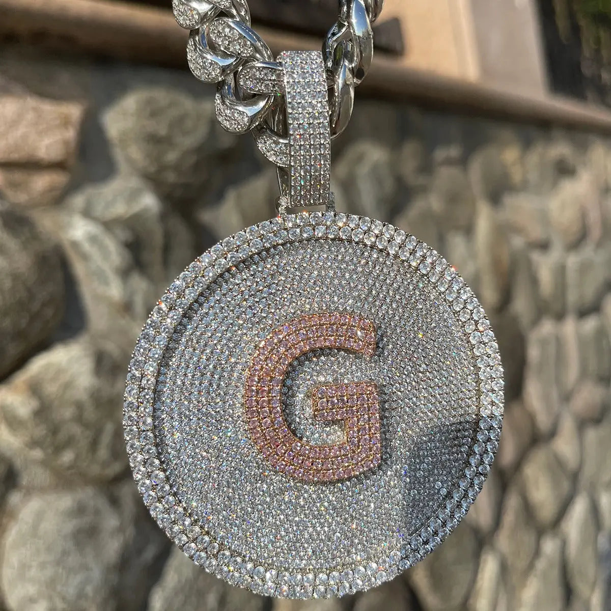 Custom Round Nameplate Pendant | - The Icetruck