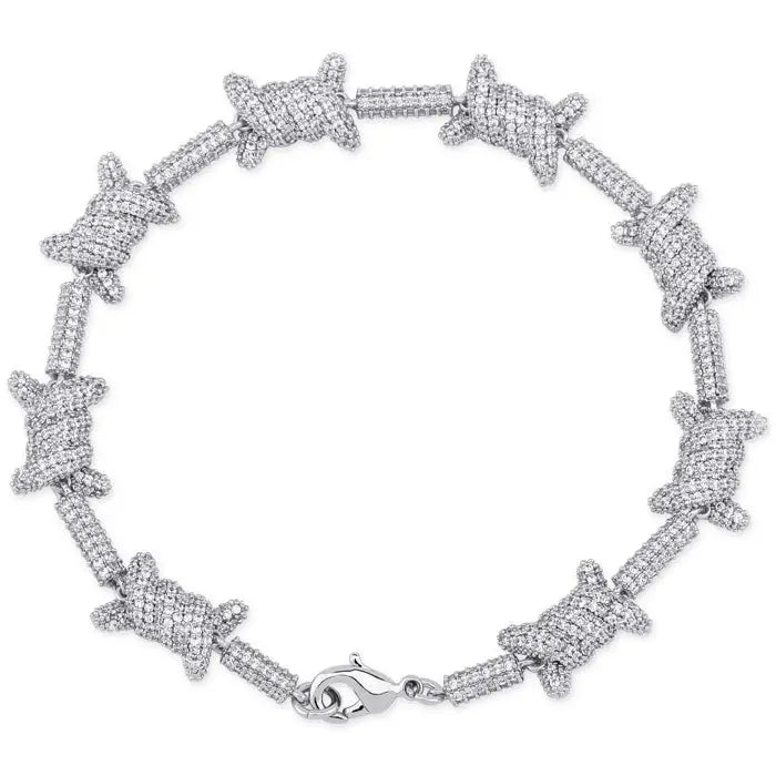 Diamond Barb Wire Bracelet in White Gold 820.3cm  The Icetruck