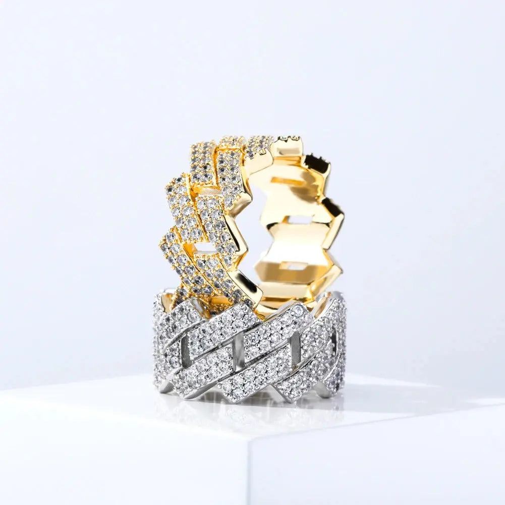 Diamond Prong Ring in White Gold | - The Icetruck