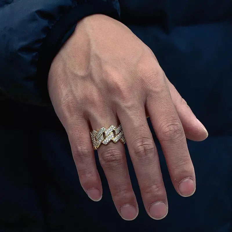 Diamond Prong Ring in Yellow Gold | - The Icetruck