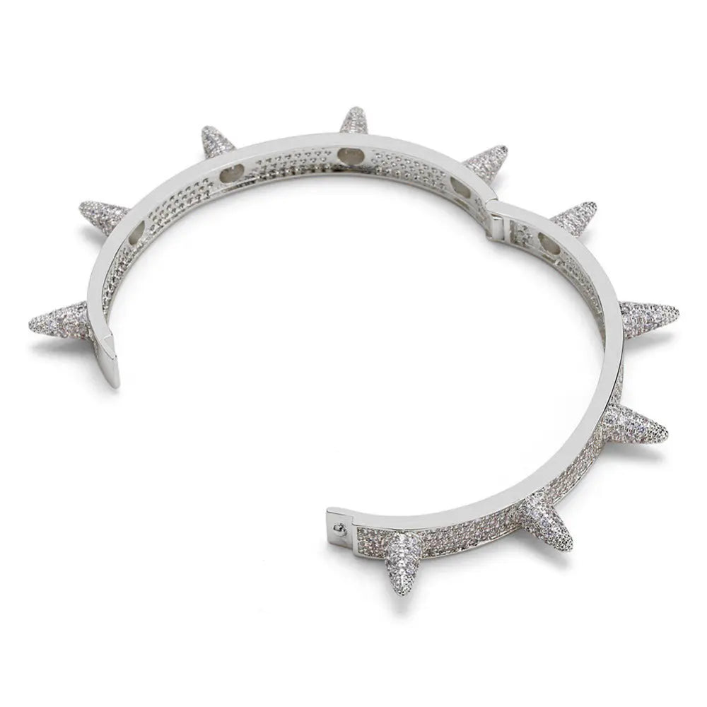 Iced Spike Bracelet in White Gold | - The Icetruck