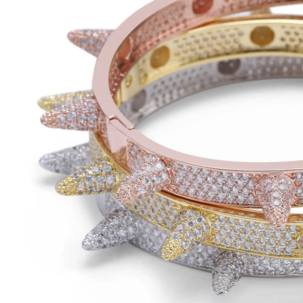 Iced Spike Bracelet in White Gold | - The Icetruck