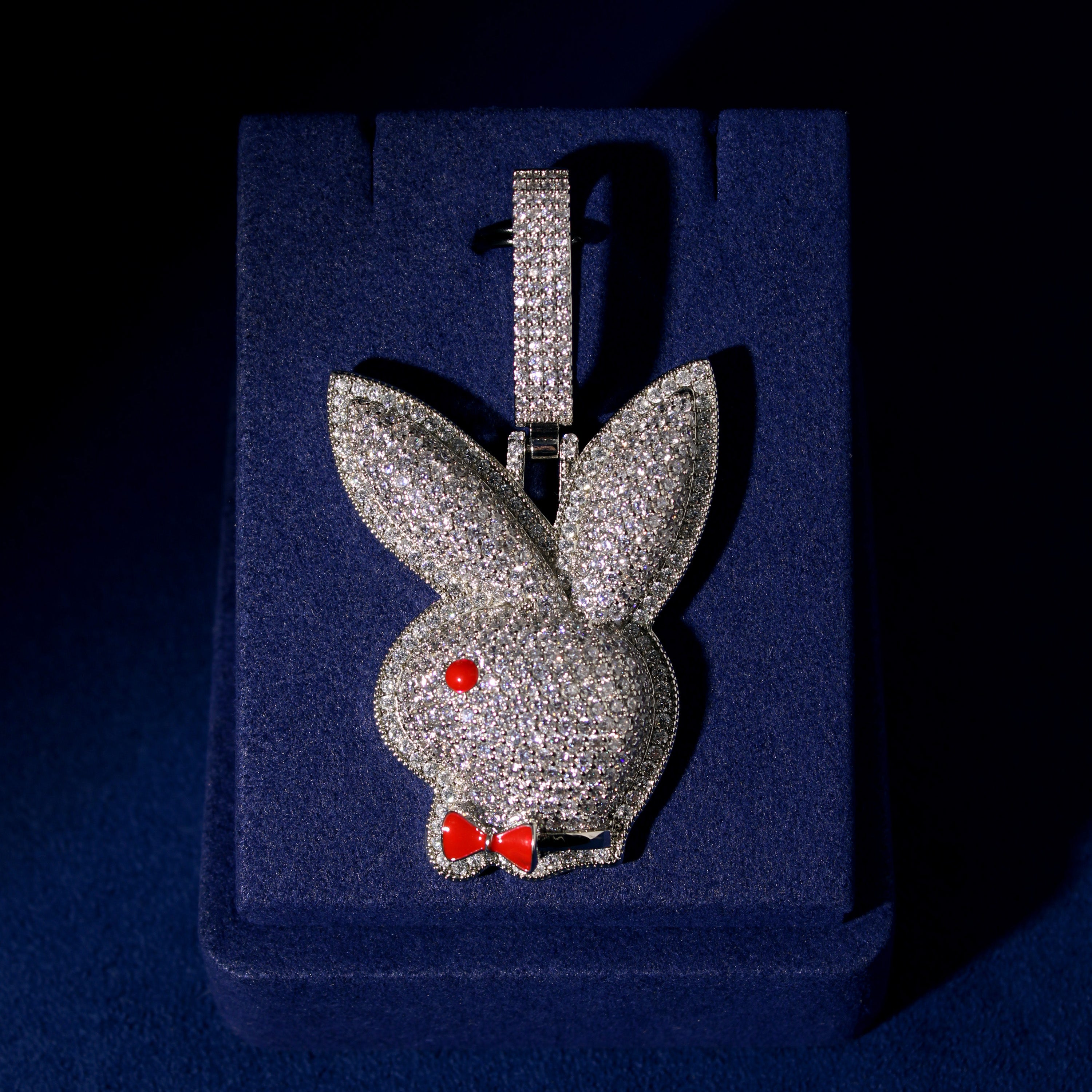 Iced Out Bunny Pendant - 925 Silver