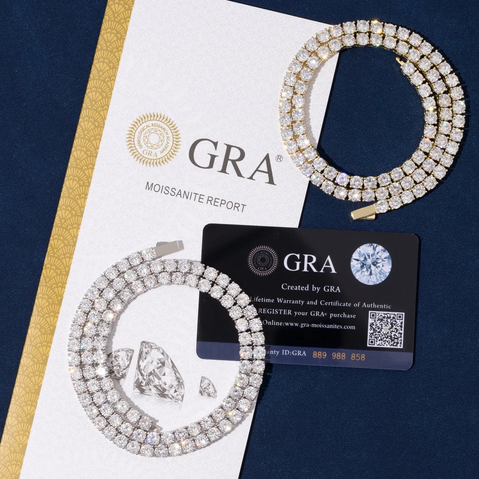 VVS Moissanite Round Cut Tennis Chain   The Icetruck