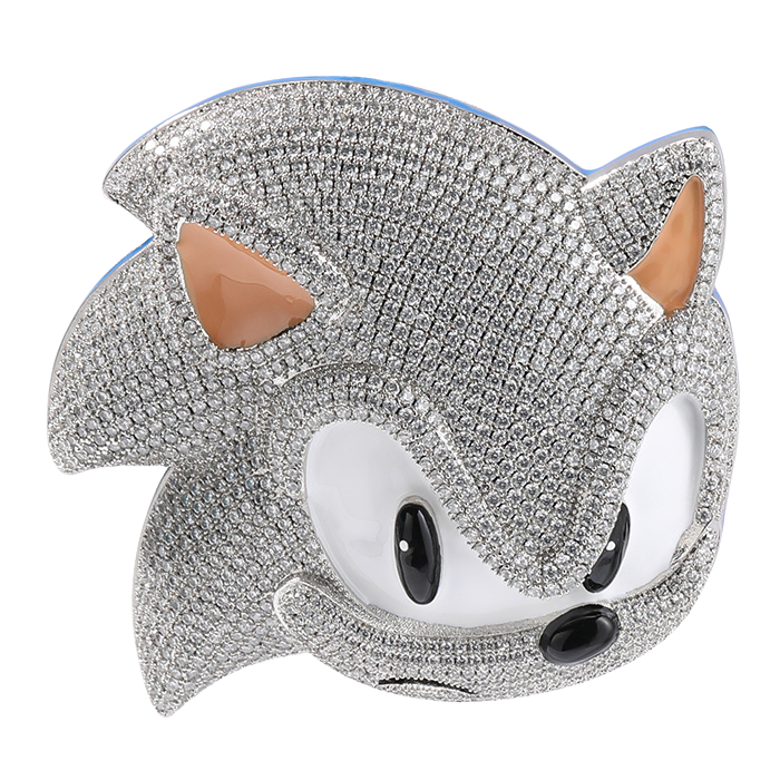 Custom Big Luminous Hedgehog Pendant - 925 Silver