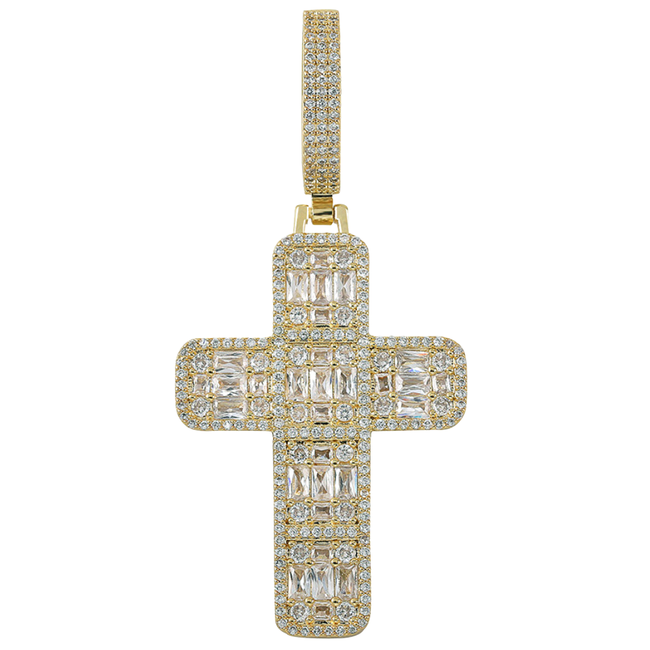 Baguette Diamond Cross Pendant