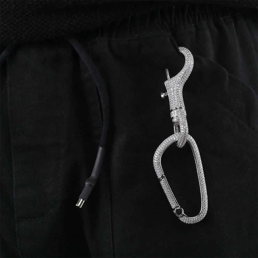 Iced Out Carabiner Clip