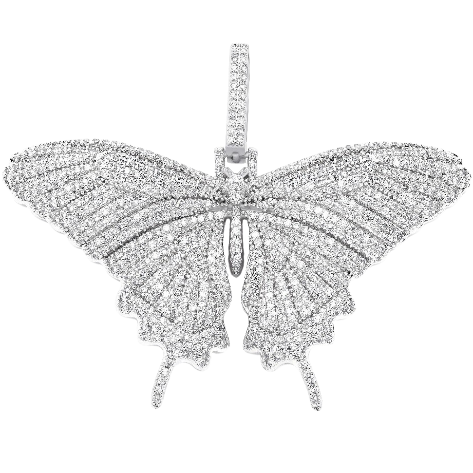 Iced Butterfly Pendant