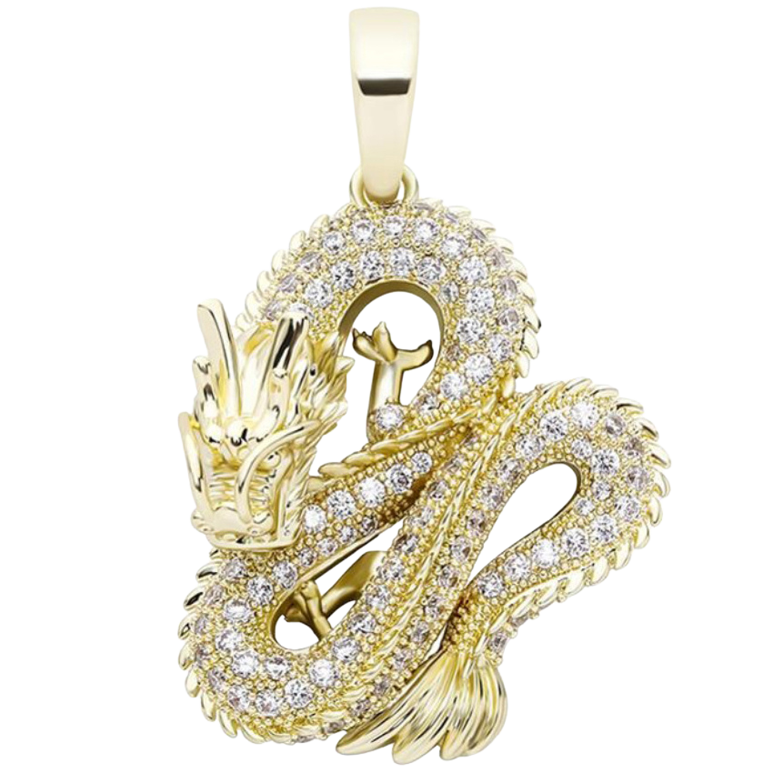 Iced Dragon Pendant