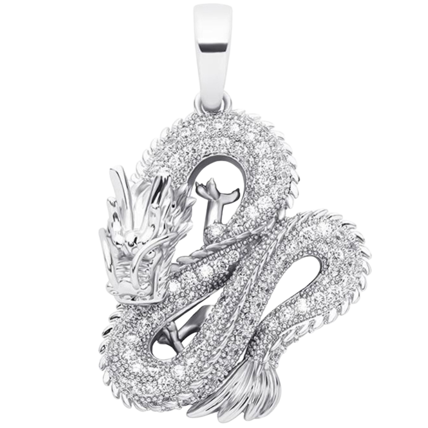 Iced Dragon Pendant