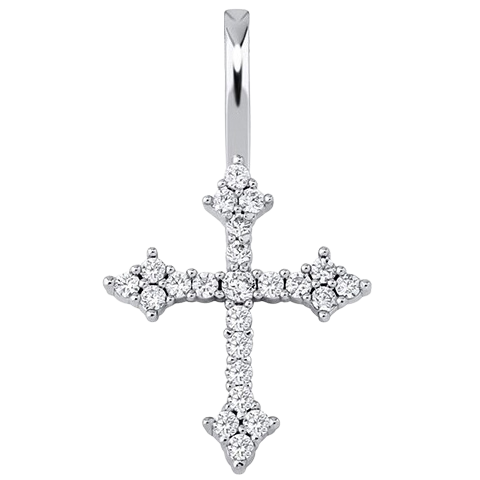 VVS Moissanite Mini Cross Pendant