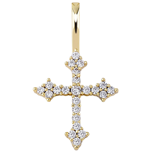 VVS Moissanite Mini Cross Pendant