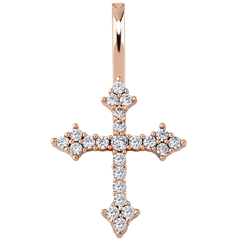 VVS Moissanite Mini Cross Pendant