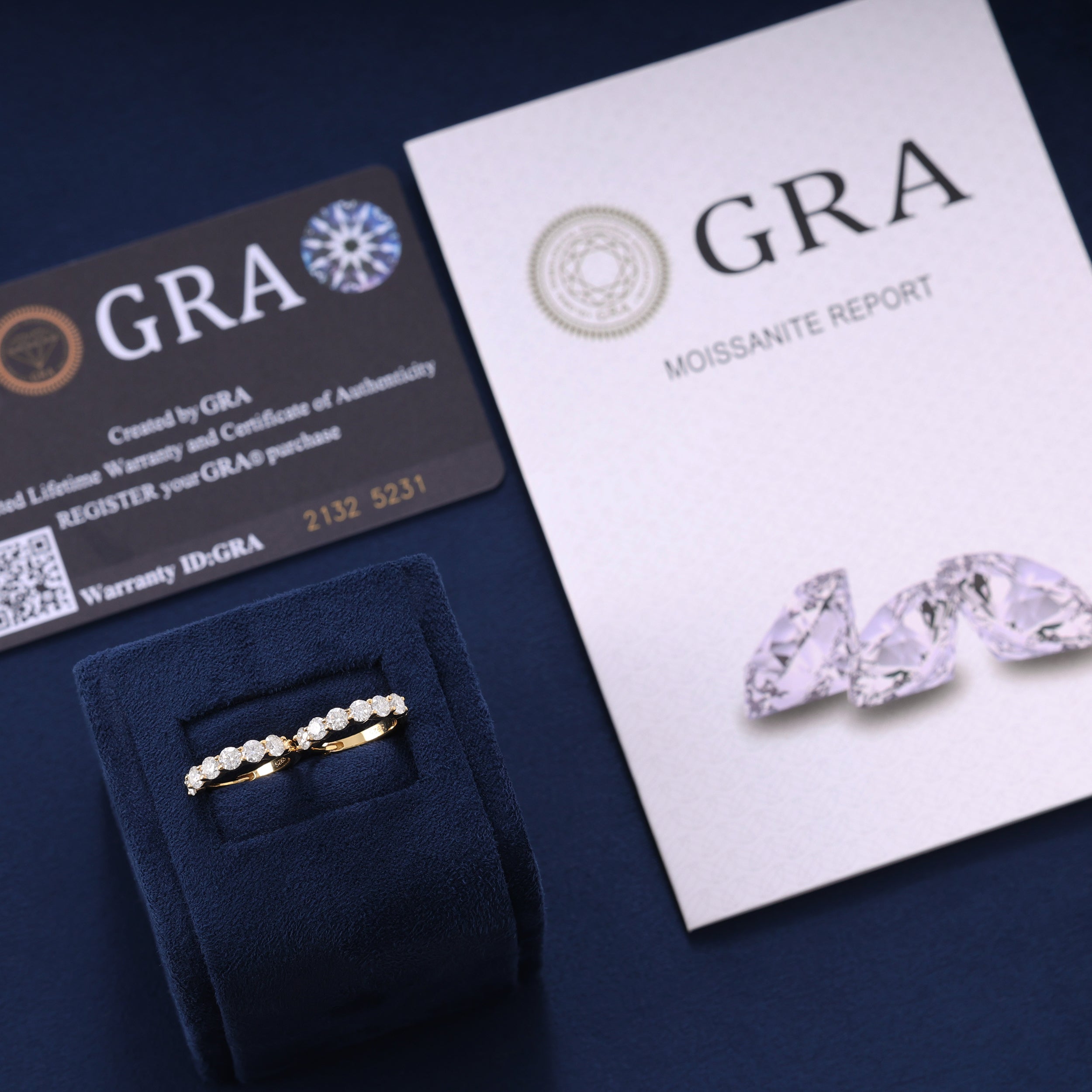 Moissanite Single Row Hoop Earrings in Gold Vermeil