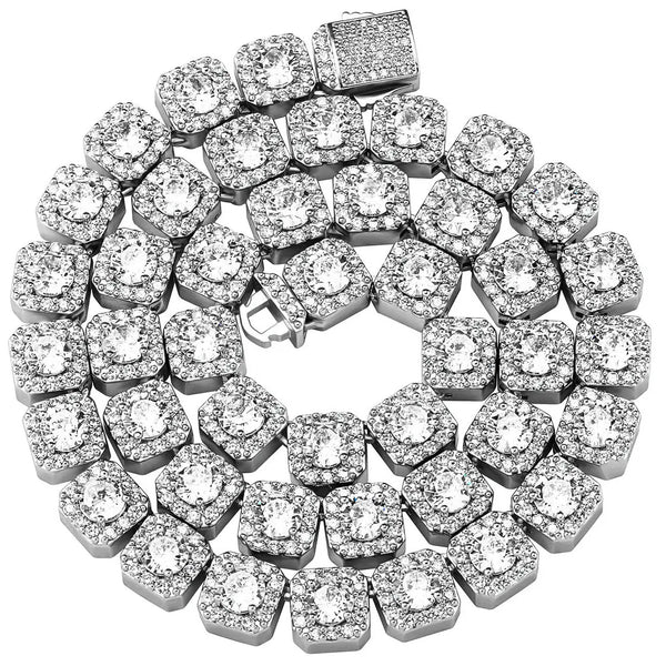 Tiffany Victoria® mixed cluster necklace in platinum with diamonds. |  Tiffany & Co.