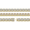 10mm Clustered Tennis Chain in Yellow Gold   The Icetruck