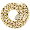 10mm Iced Clasp Cuban Chain in Yellow Gold 2461cm  The Icetruck