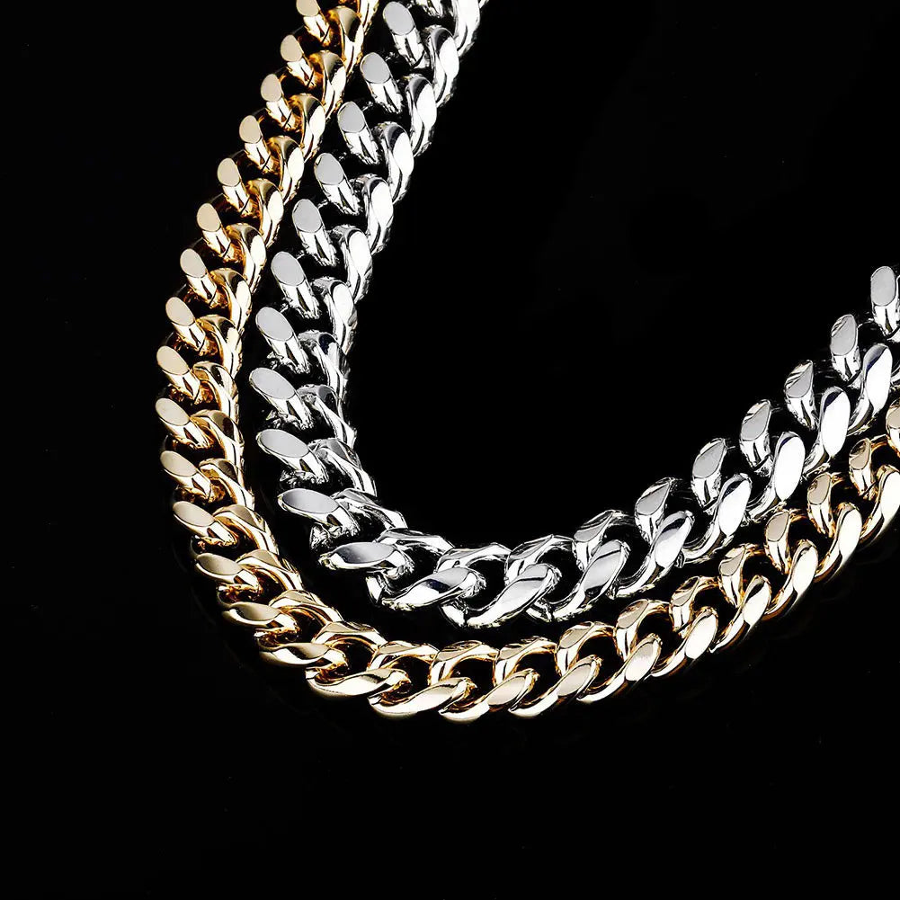 10mm Iced Clasp Cuban Chain in Yellow Gold   The Icetruck