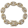 Load image into Gallery viewer, 12mm Iced G-Link Bracelet in Yellow Gold 820.3cm  The Icetruck
