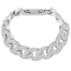 Load image into Gallery viewer, 14mm Baguette Cuban Link Bracelet in White Gold 9.524.1cm  The Icetruck