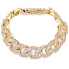 14mm Baguette Cuban Link Bracelet in Yellow Gold 9.524.1cm  The Icetruck