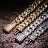 Lade das Bild in den Galerie-Viewer, 14mm Baguette Cuban Link Chain in White Gold | - The Icetruck