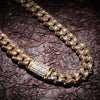 14mm Baguette Cuban Link Chain in Yellow Gold | - The Icetruck
