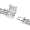 Load image into Gallery viewer, 14mm Diamond Bandana Cuban Bracelet in White Gold | - The Icetruck