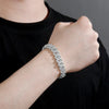 Load image into Gallery viewer, 14mm Diamond Prong Cuban Bracelet in White Gold   The Icetruck
